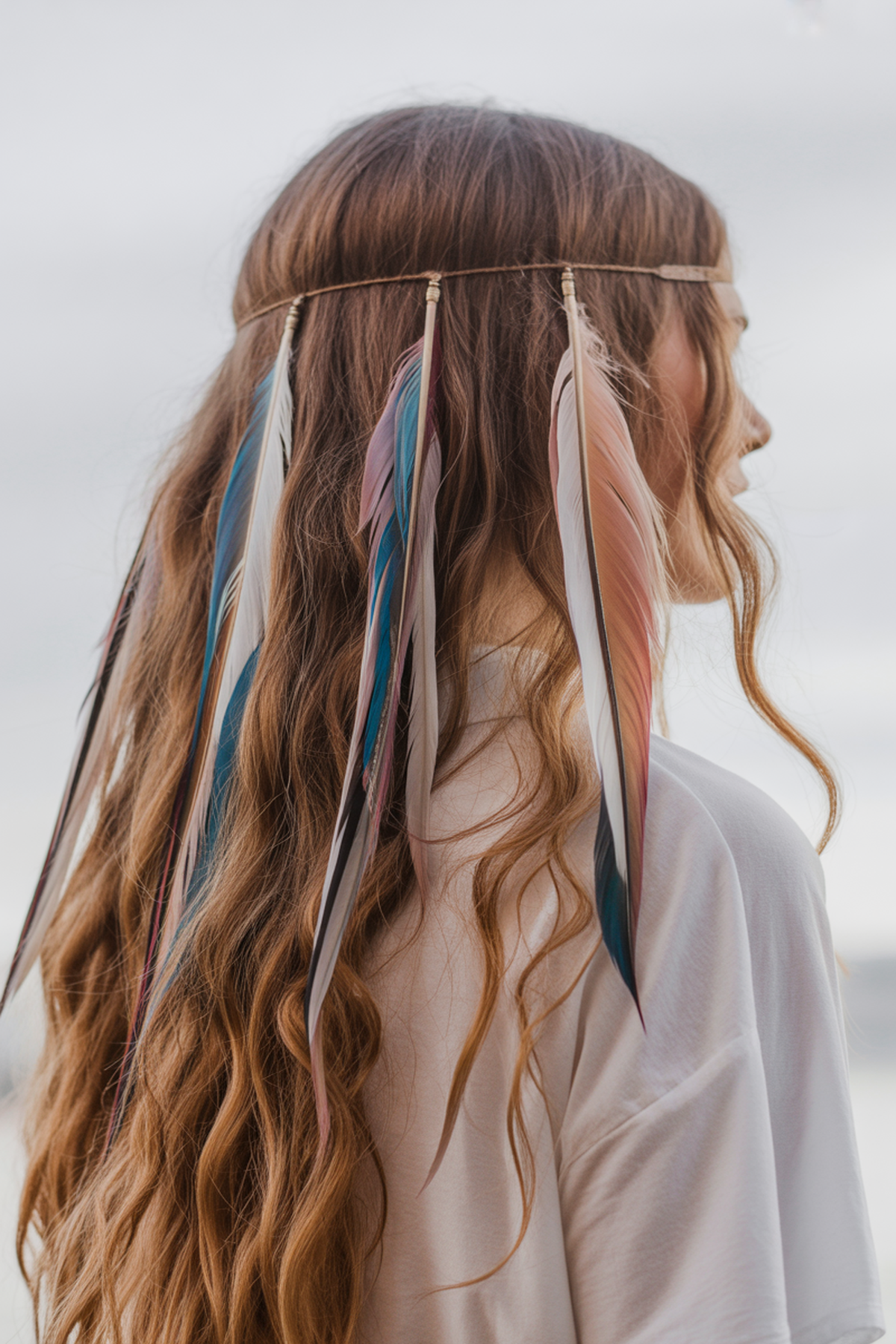 Bohemian Waves with Feather Extensions