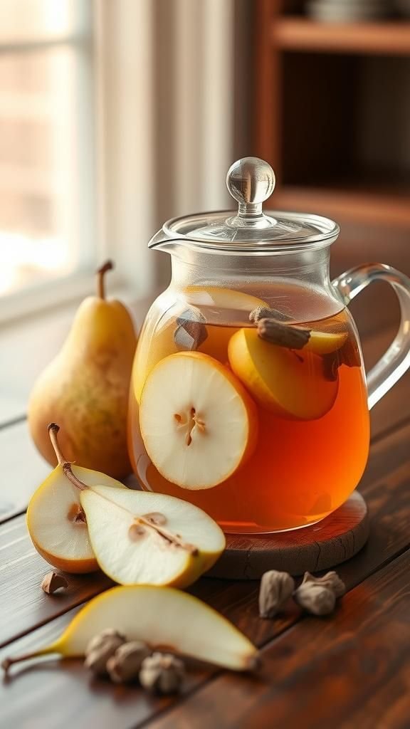 Warm Pear and Cardamom Infusion