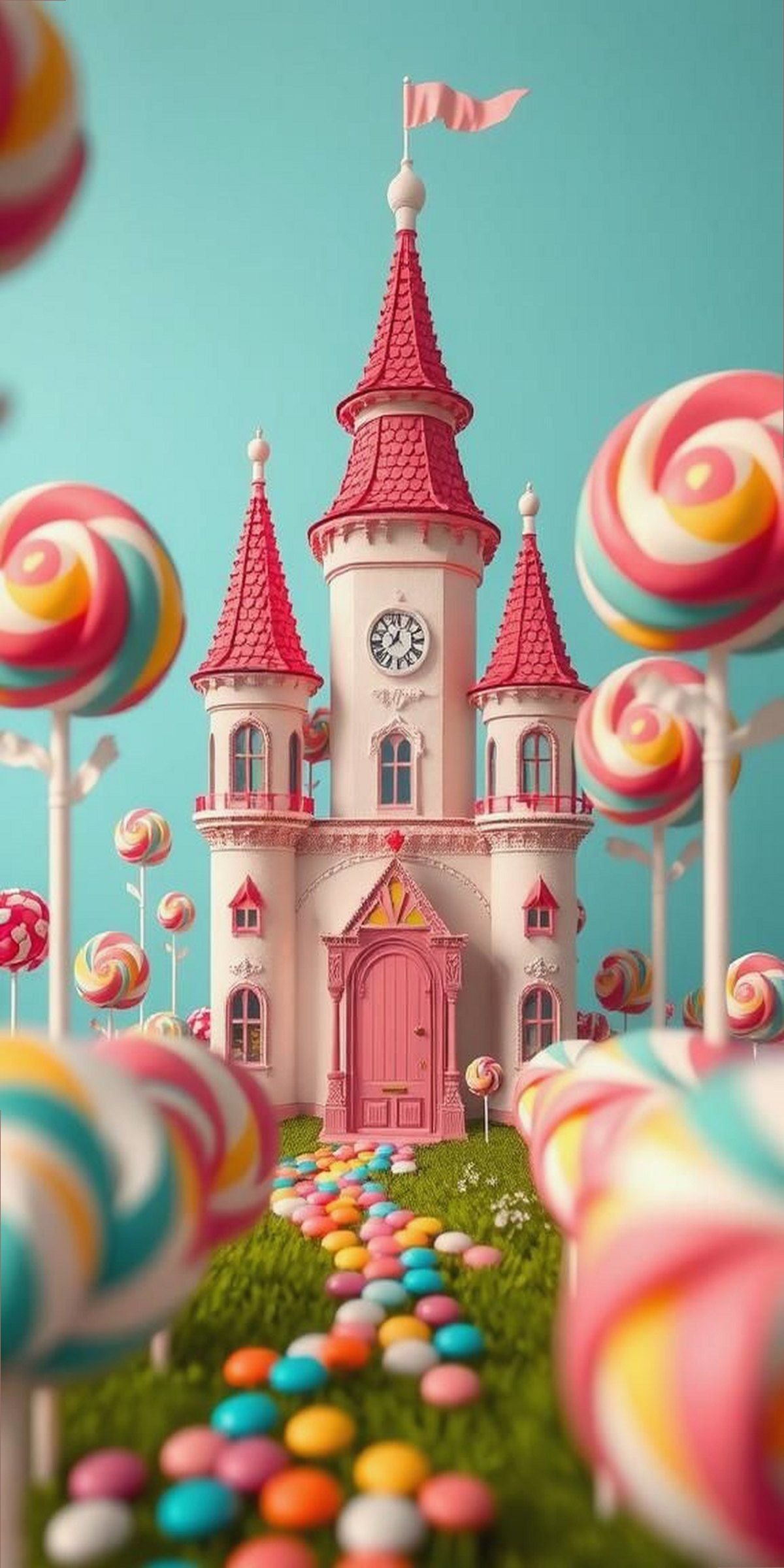Candy Land Castle With Giant Lollipops