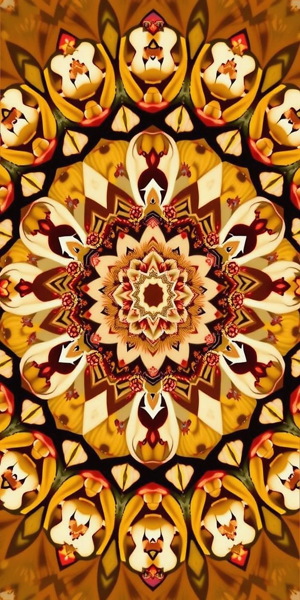 Intricate Mandala With Mushroom Motifs