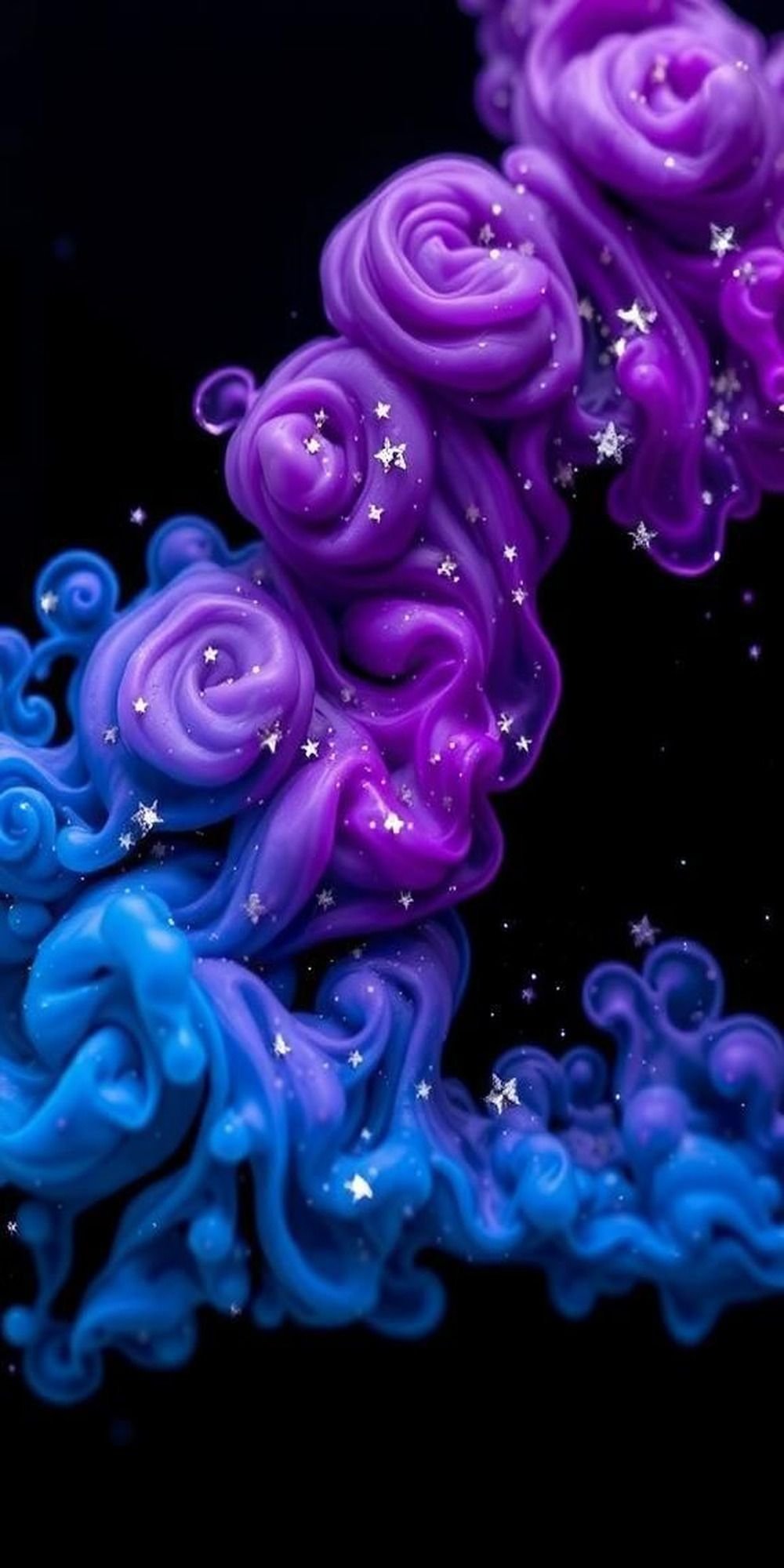 Cosmic Nebula Ink Diffusion With Stars