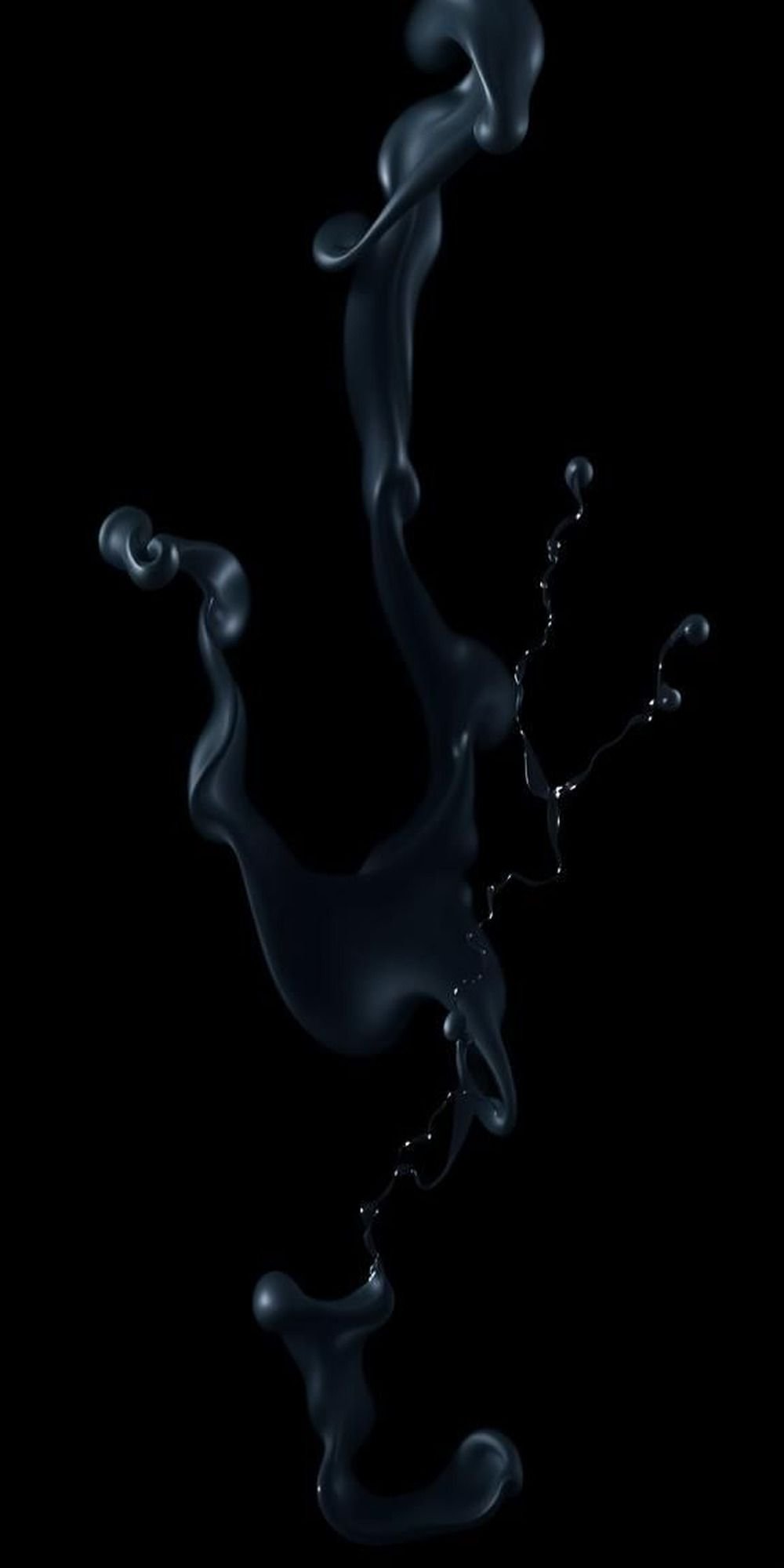 Ethereal Monochrome Ink Plumes Over Void