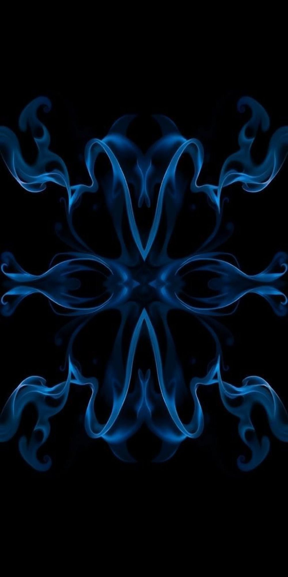 Mirror Symmetry Rorschach Smoke Pattern Wallpaper