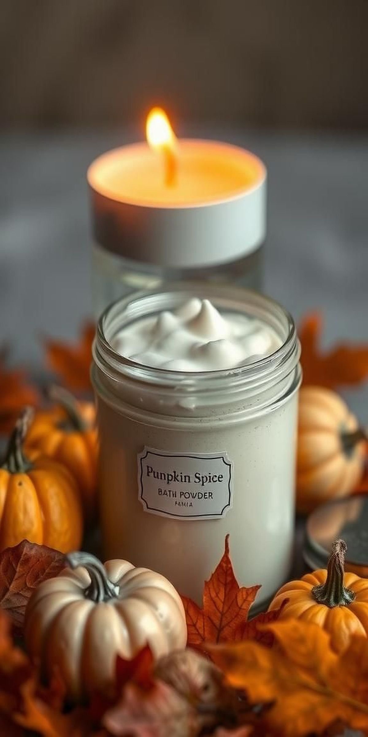 Spiced Pumpkin Milk Bath Candle Jars