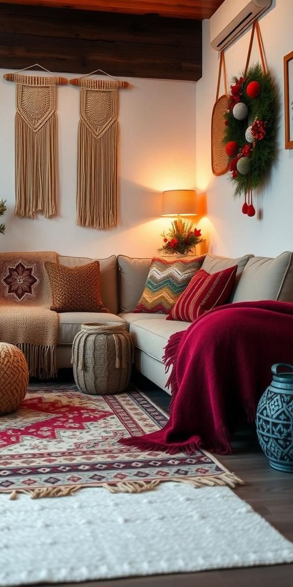 Layered Textiles for a Cozy Boho Feel
