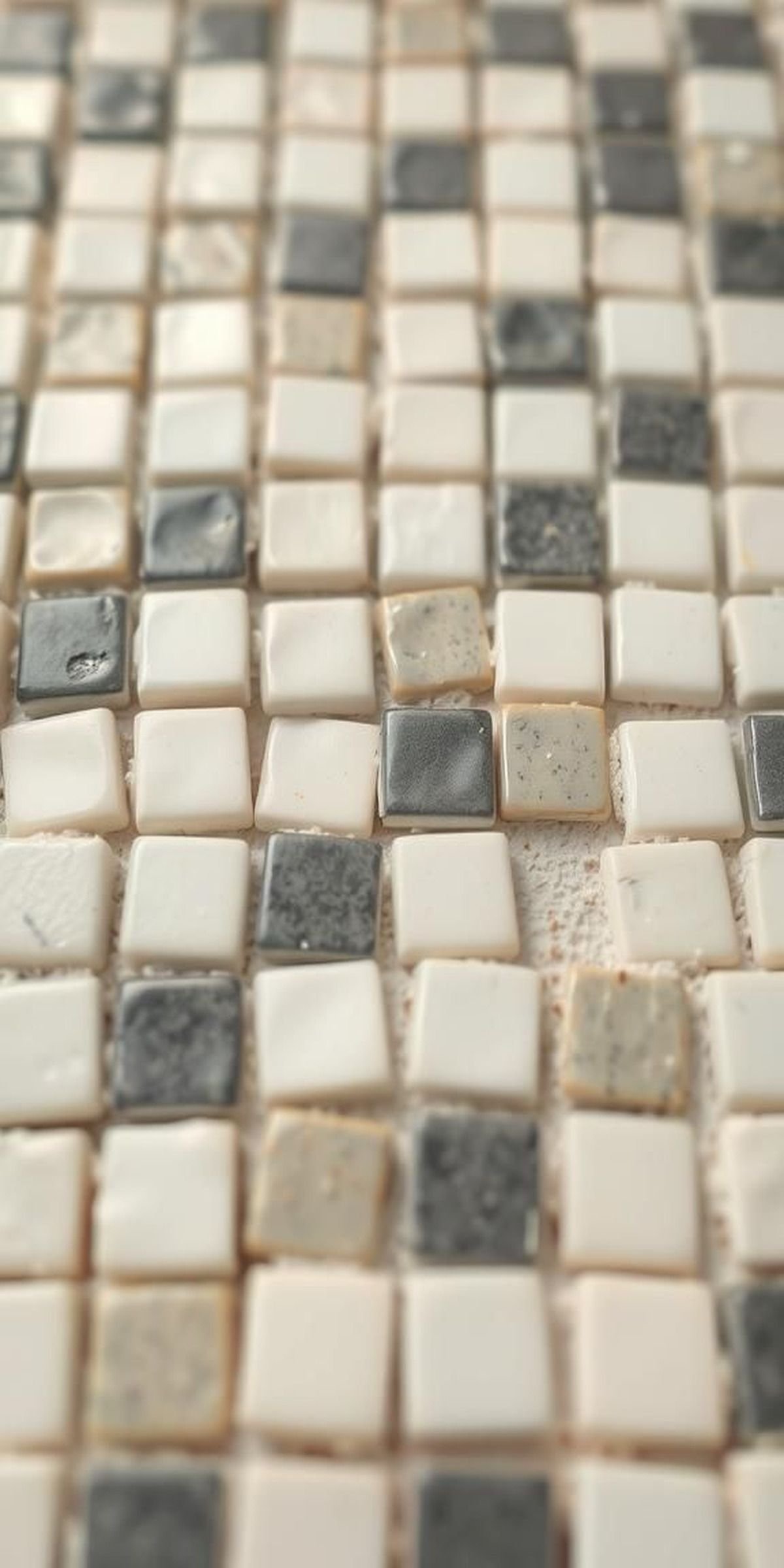 Ceramic Mosaic Checkerboard With Hand-Set Tiles