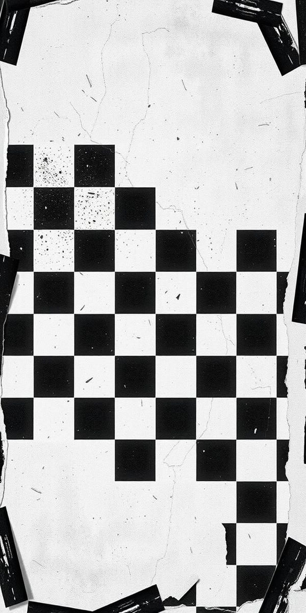 Retro Skate-Inspired Checkerboard With Scuffs