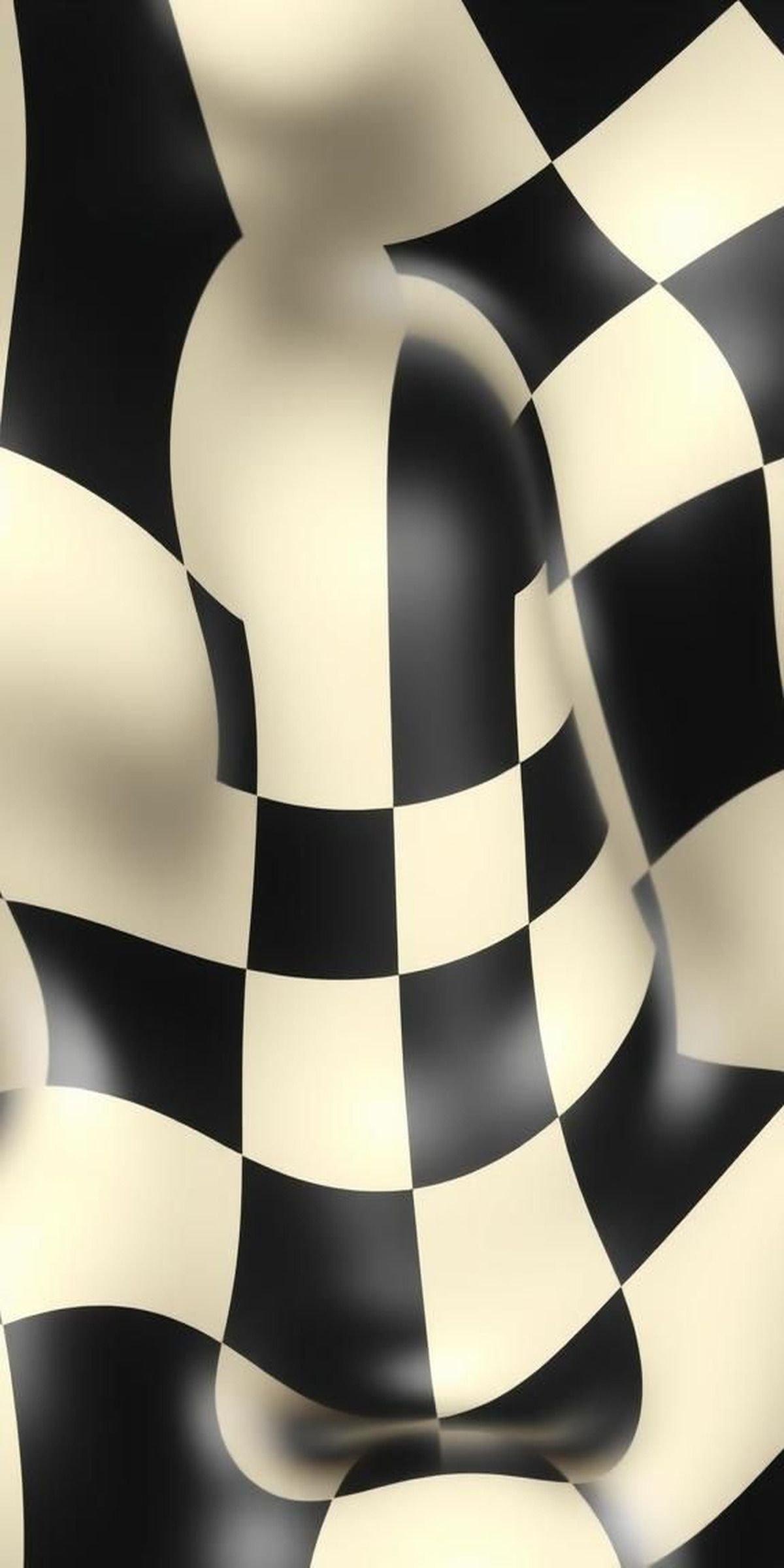 Wavy Distortion Checkerboard Optical Illusion