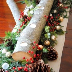 Christmas Log Centerpiece