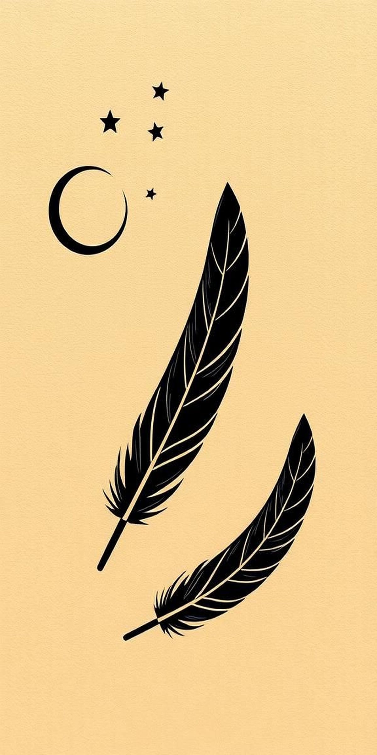 Minimalist Line Art on Textured Background