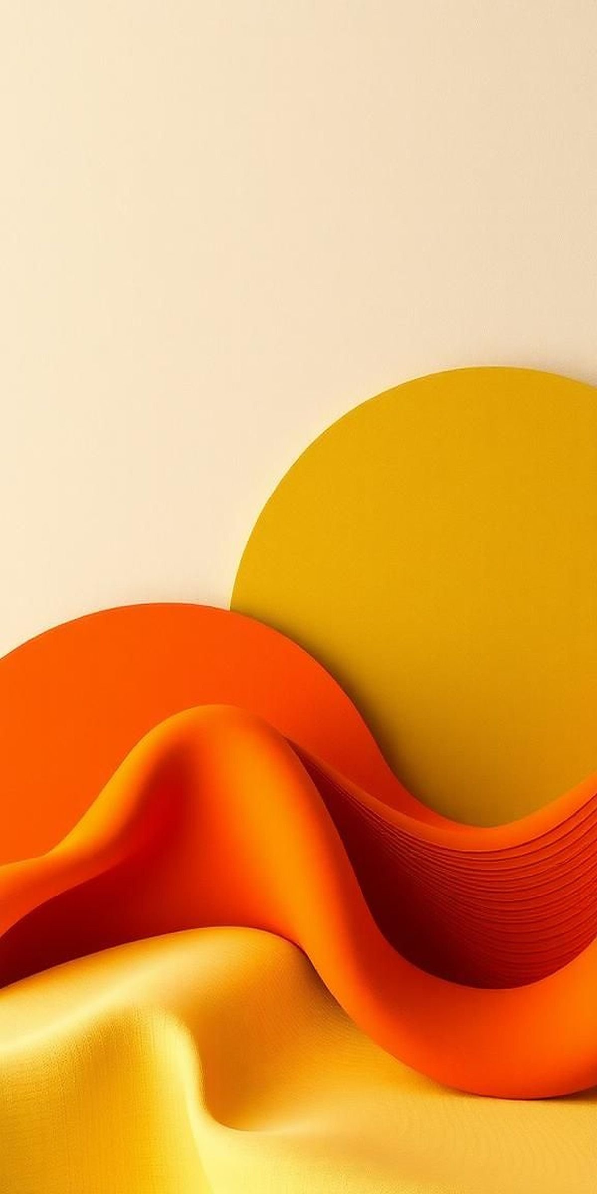 Warm Earth Tones with Abstract Shapes