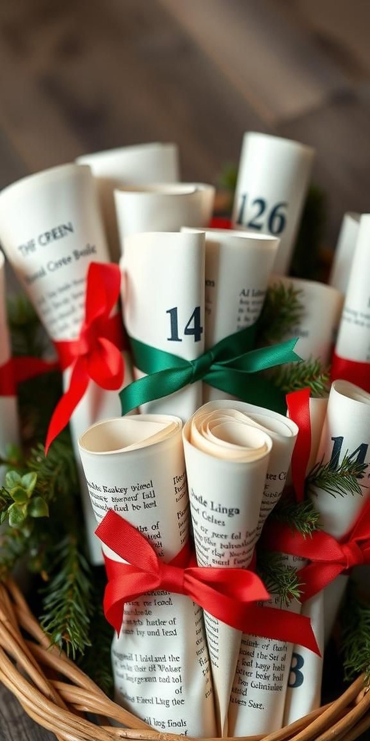Book Page Advent Calendar Roll