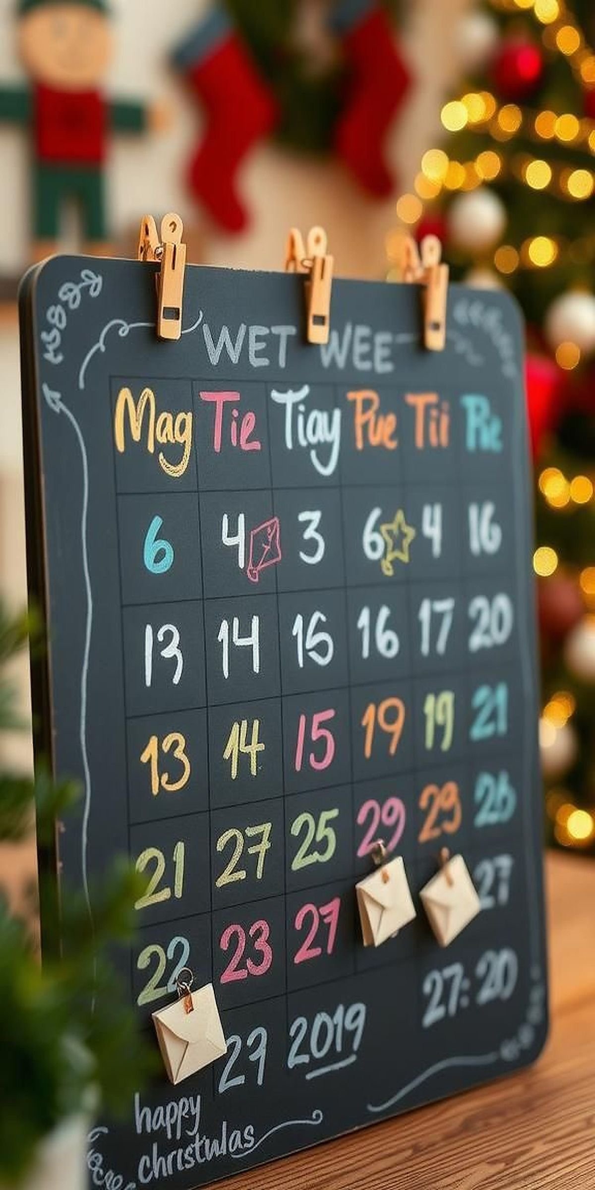 Chalkboard Advent Calendar Countdown