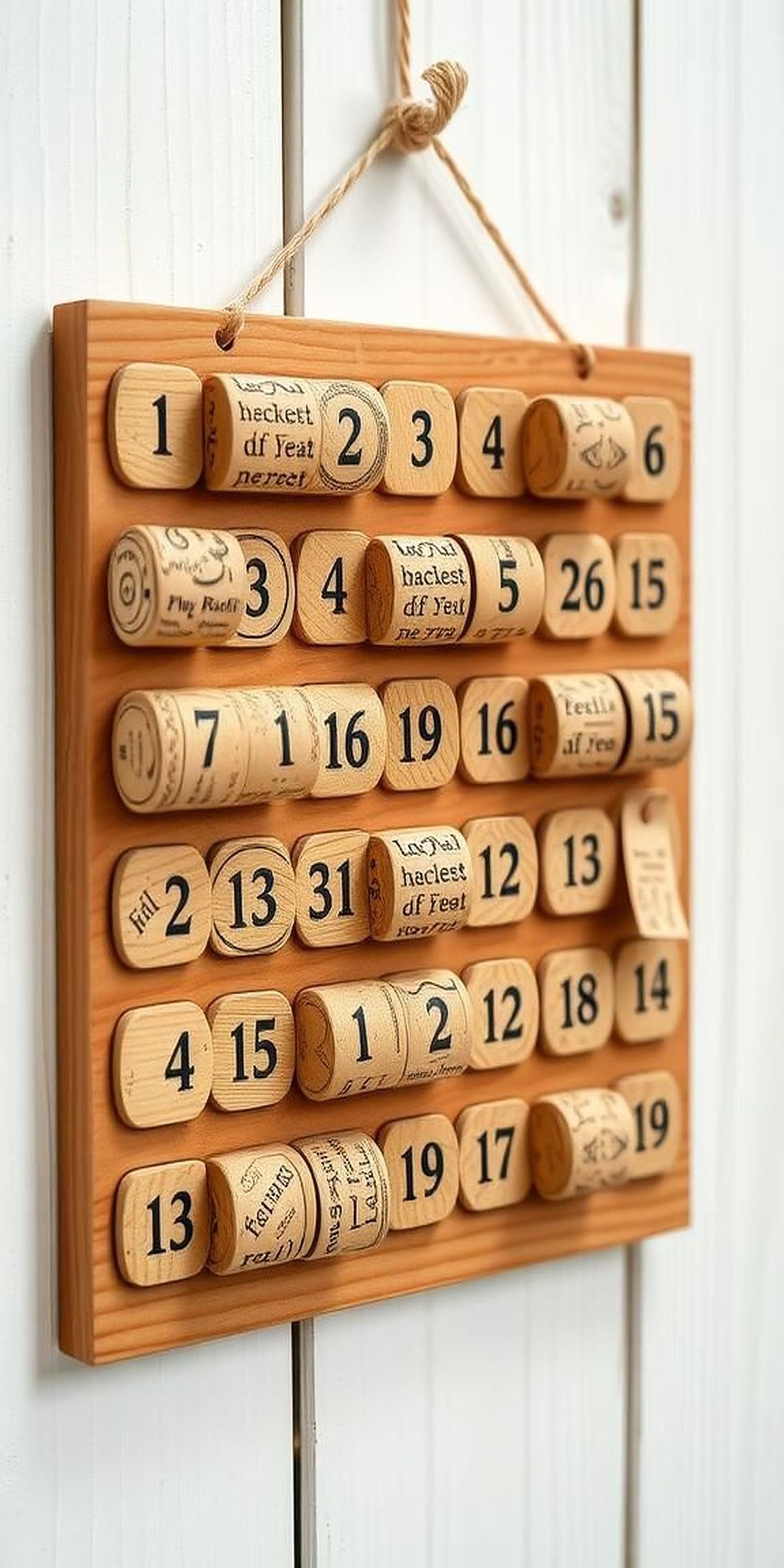 Cork Advent Calendar with Hidden Surprises