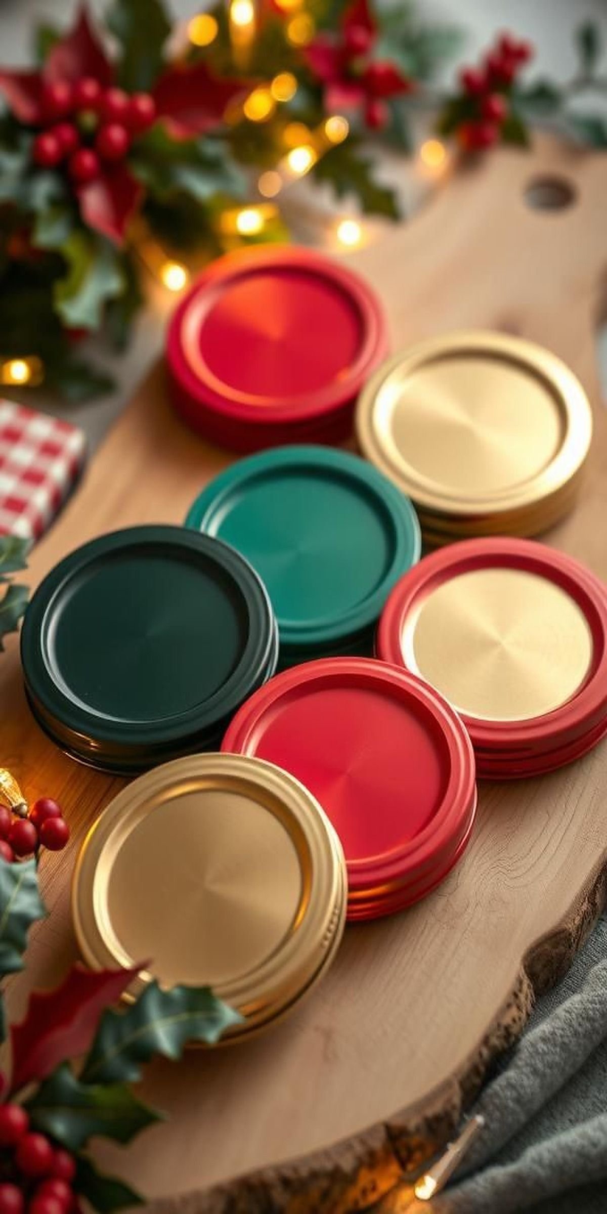 Mason Jar Lid Advent Calendar Craft