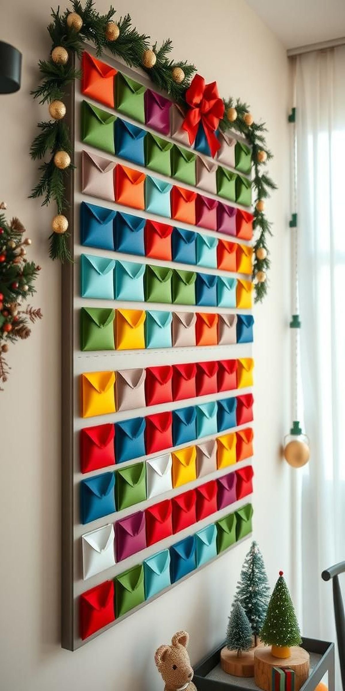 Mini Envelope Advent Calendar Wall Display