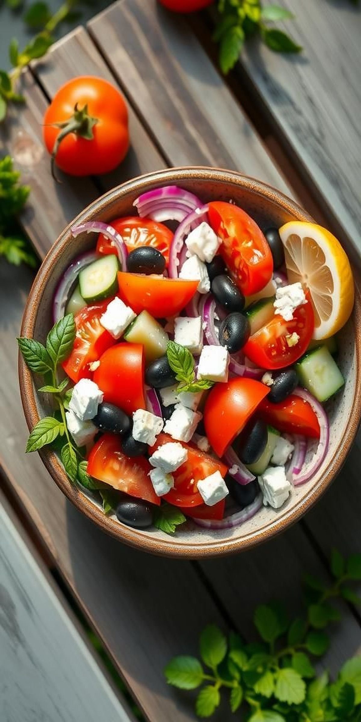 Greek Salad With Feta and Olives