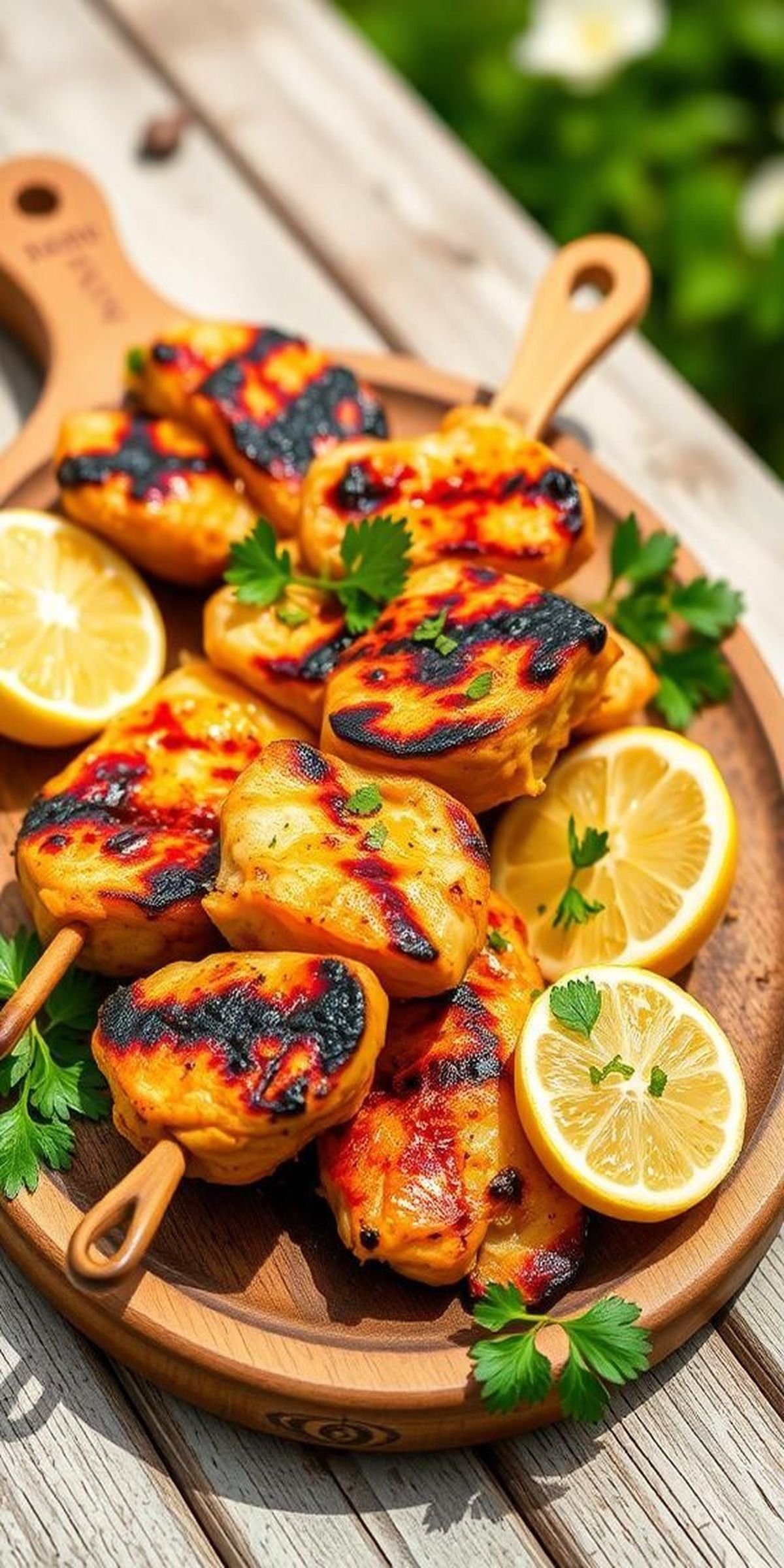 Grilled Chicken Skewers With Zesty Marinade