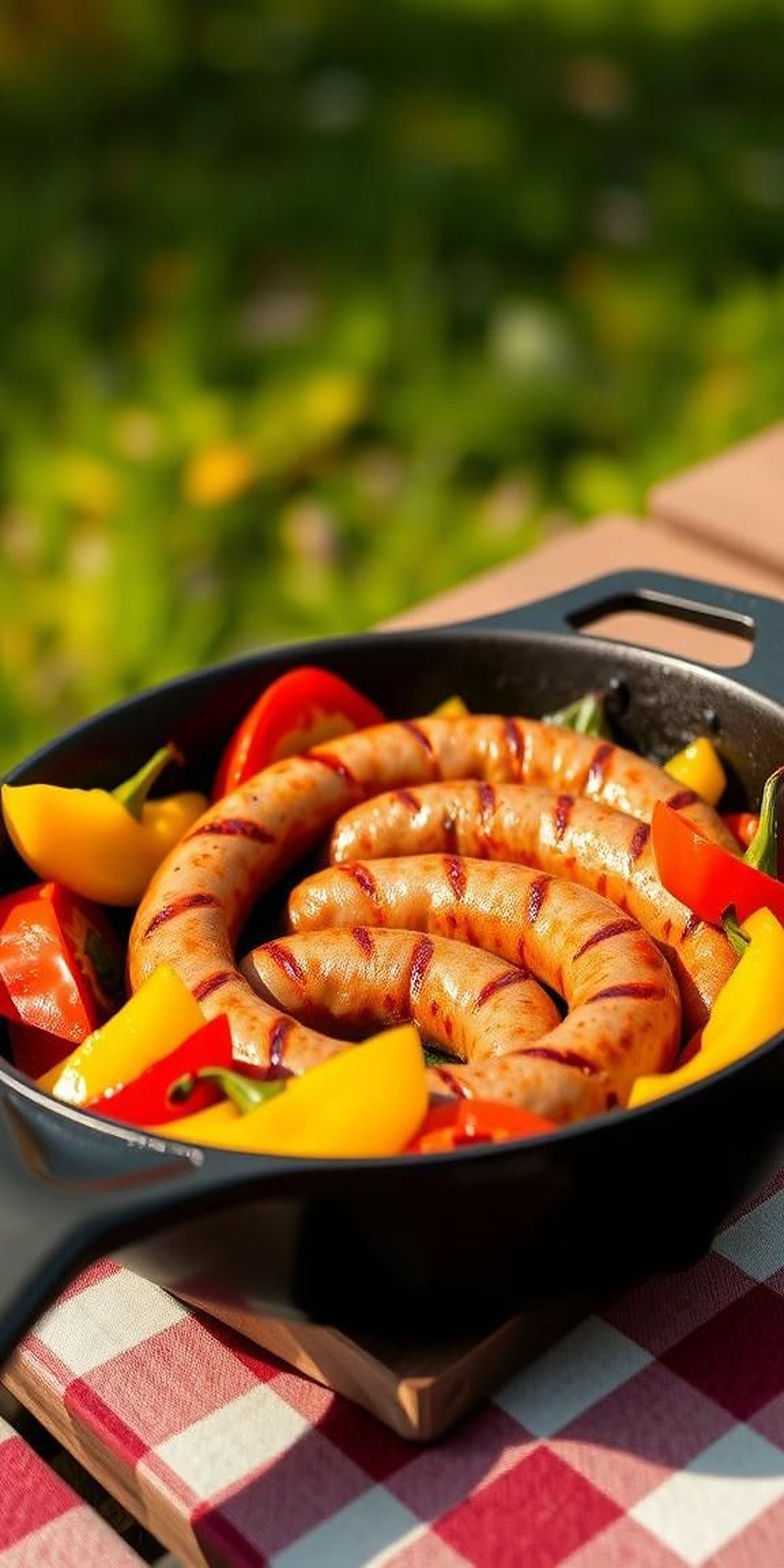 Grilled Sausage and Pepper Skillet