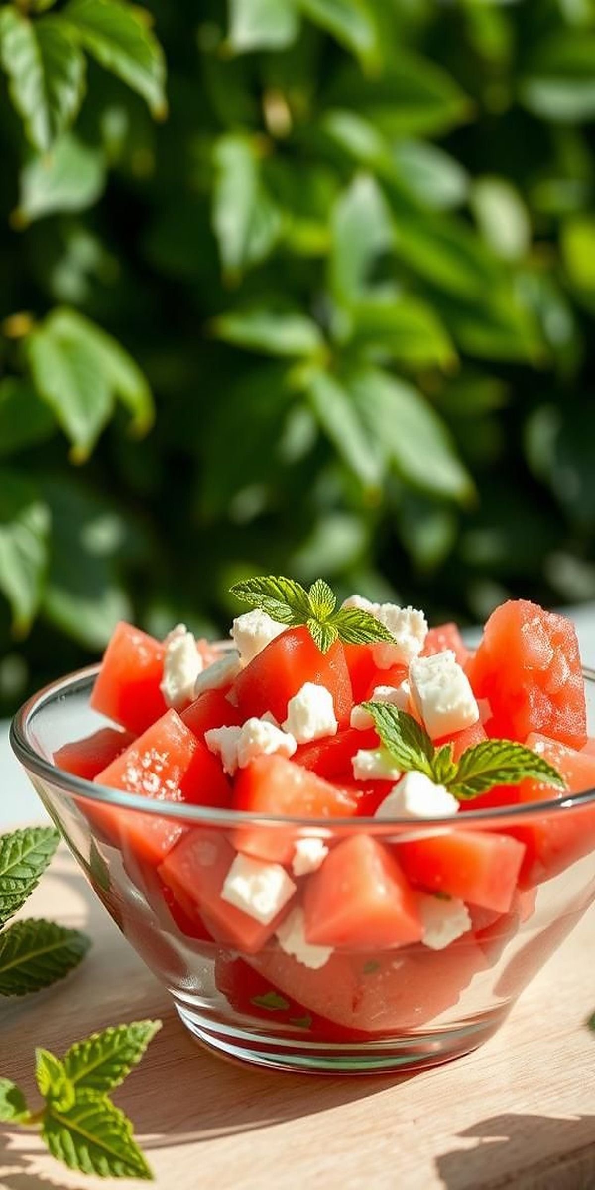 Ice-Cold Watermelon Salad With Mint