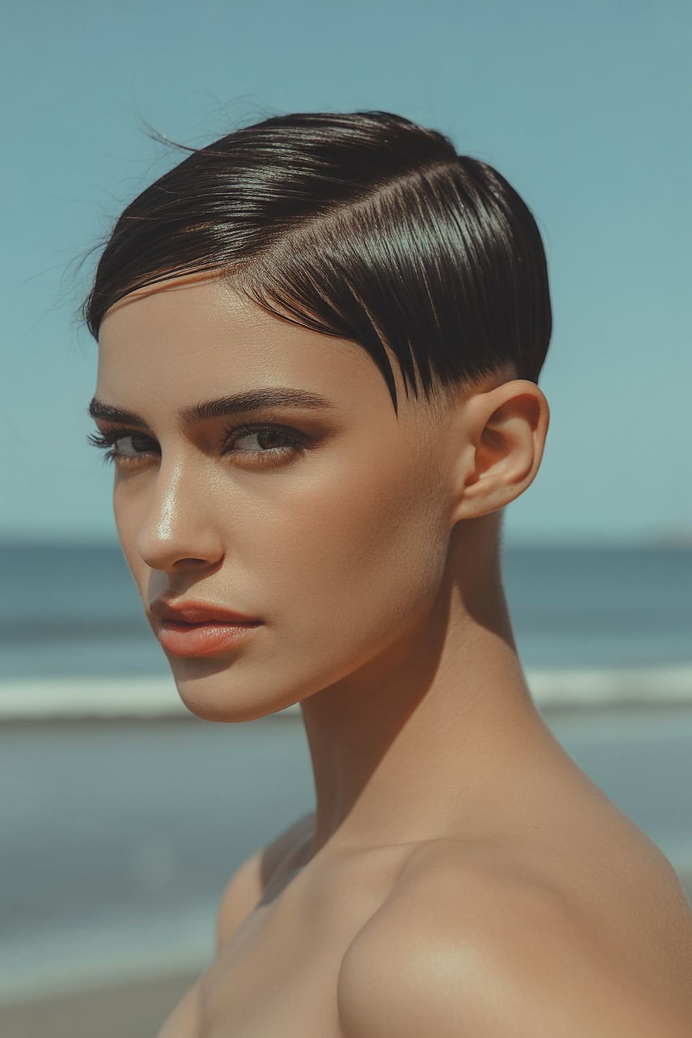 Disconnected Undercut With Sleek Straight Hair