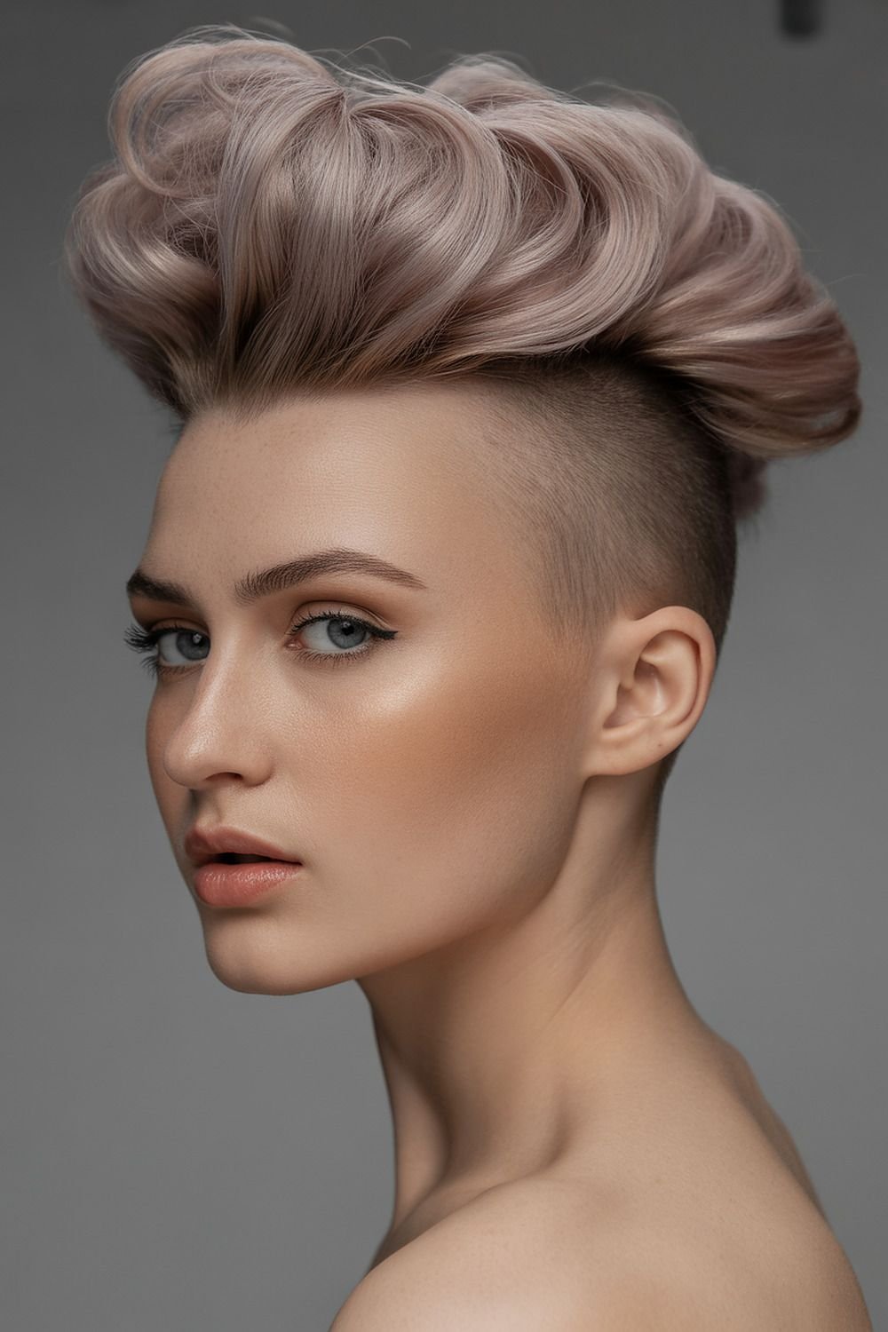 High Undercut With Pompadour Volume