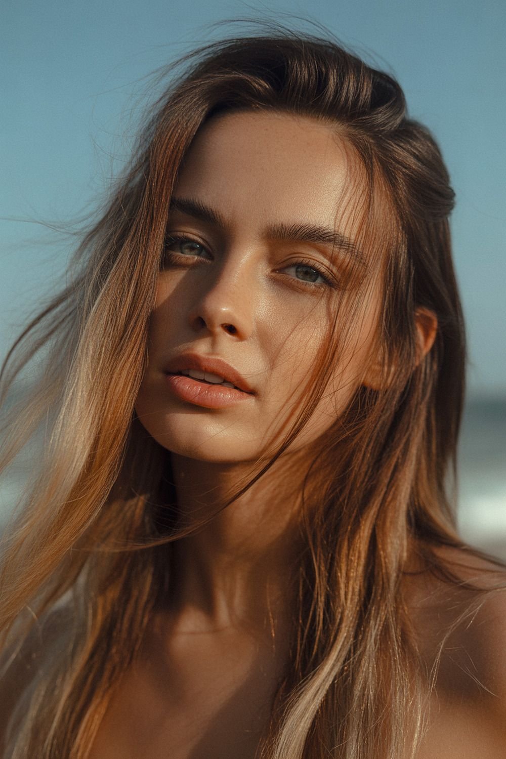 Long Layered Undercut With Soft Ombre Color