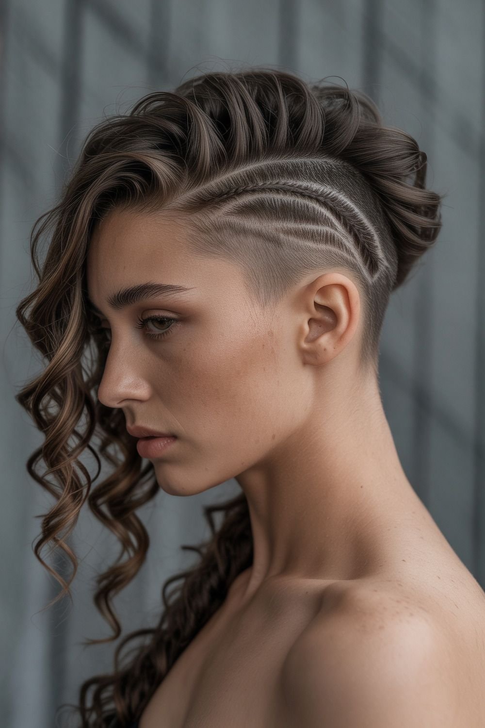 Undercut Mohawk Variation With Tapered Sides