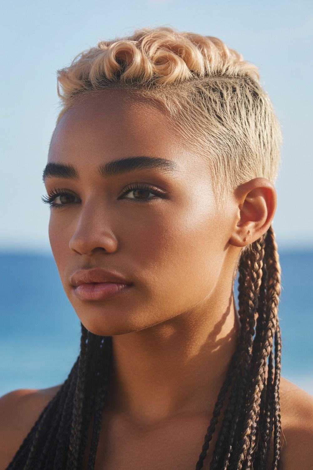 Undercut With Frosted Tips For Modern Flair
