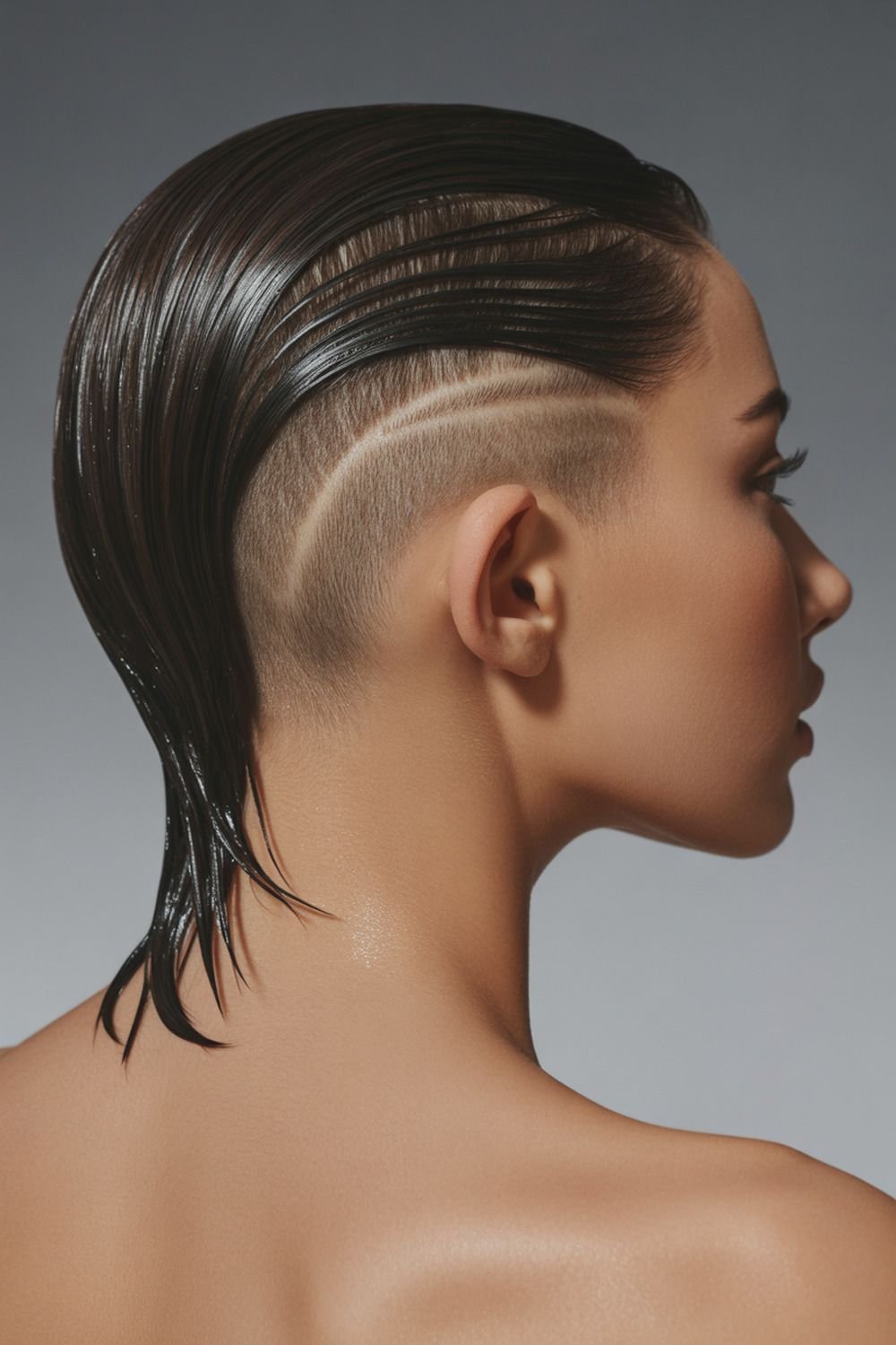 Undercut With Wet-Look Gel Finish