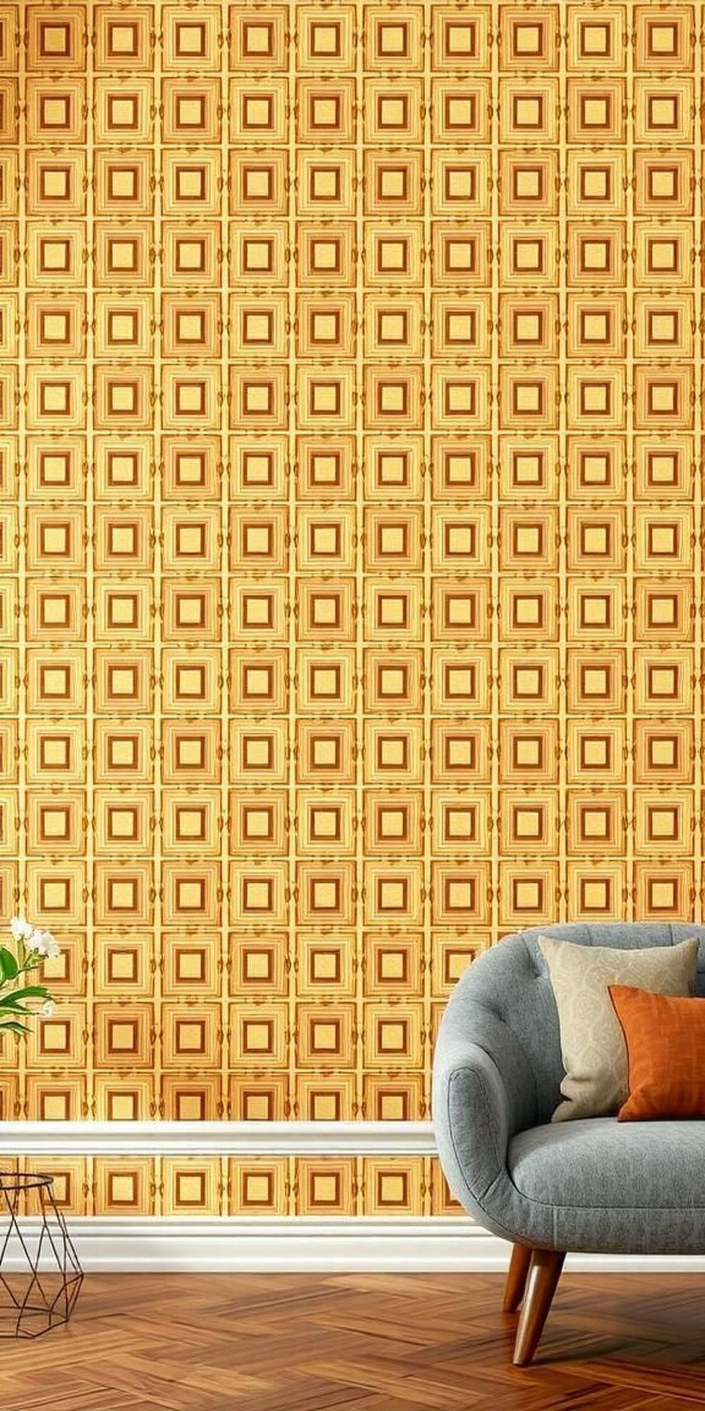 Interlocking Squares In Neutral Shades