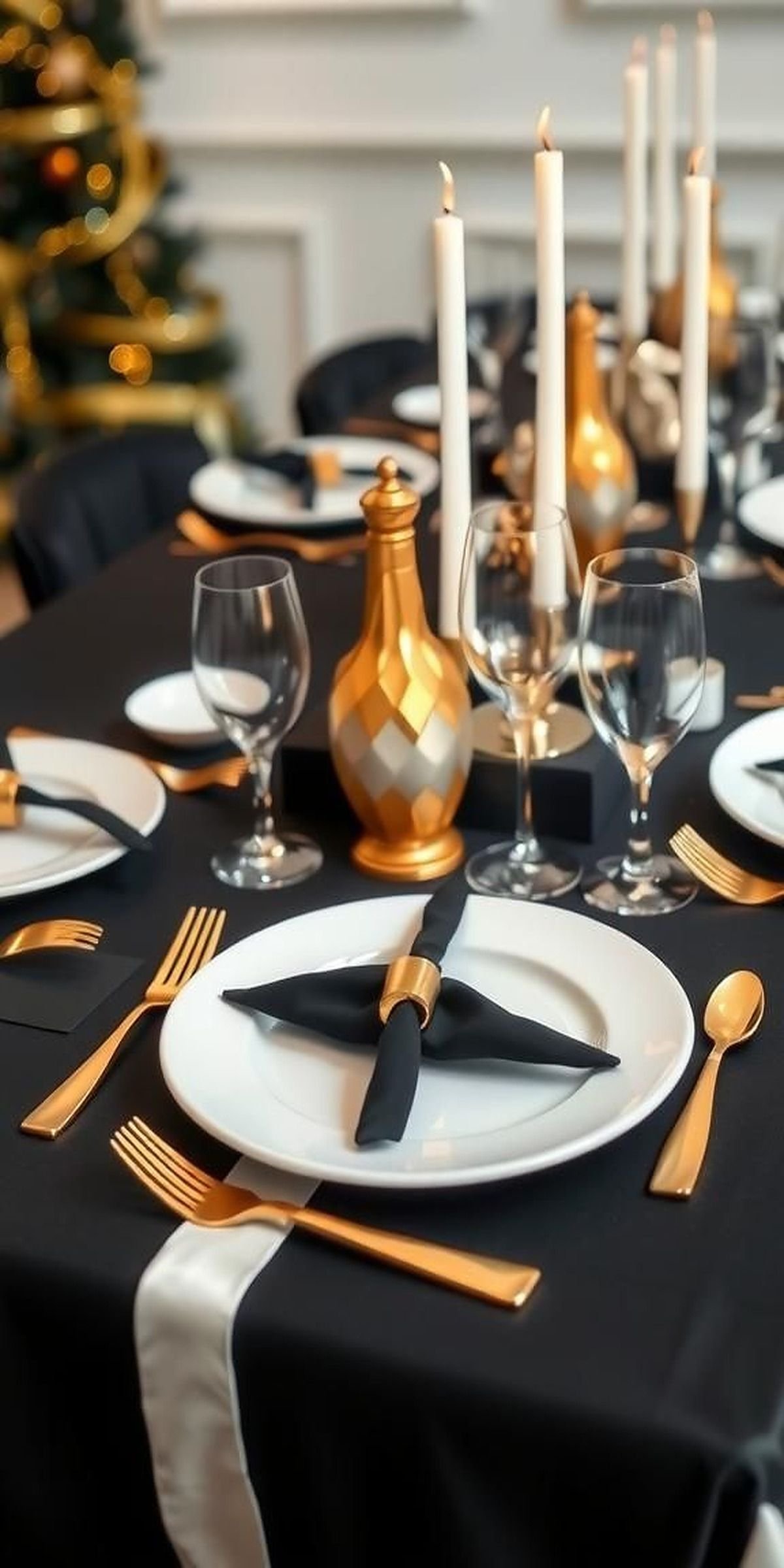 Black And White Theme With Gold Touches
