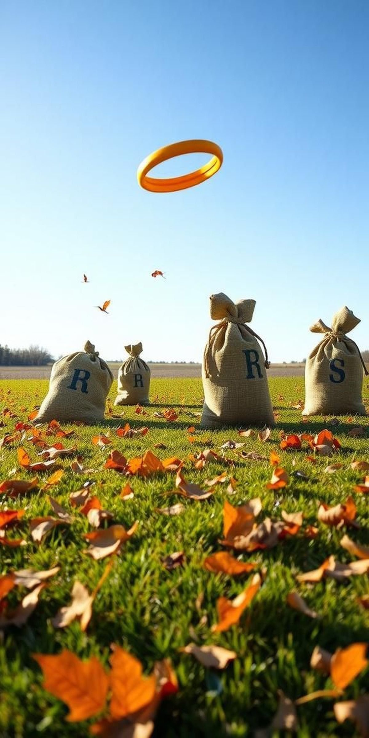 Outdoor Games Like Sack Races and Frisbee