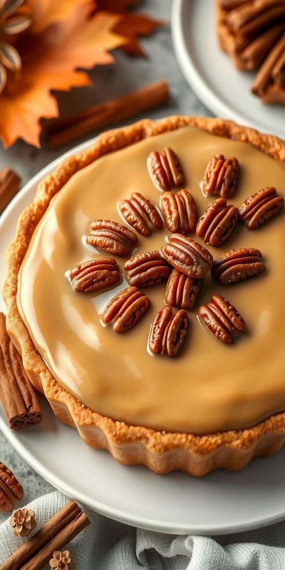 Pecan Pie With Maple Glaze Drizzle