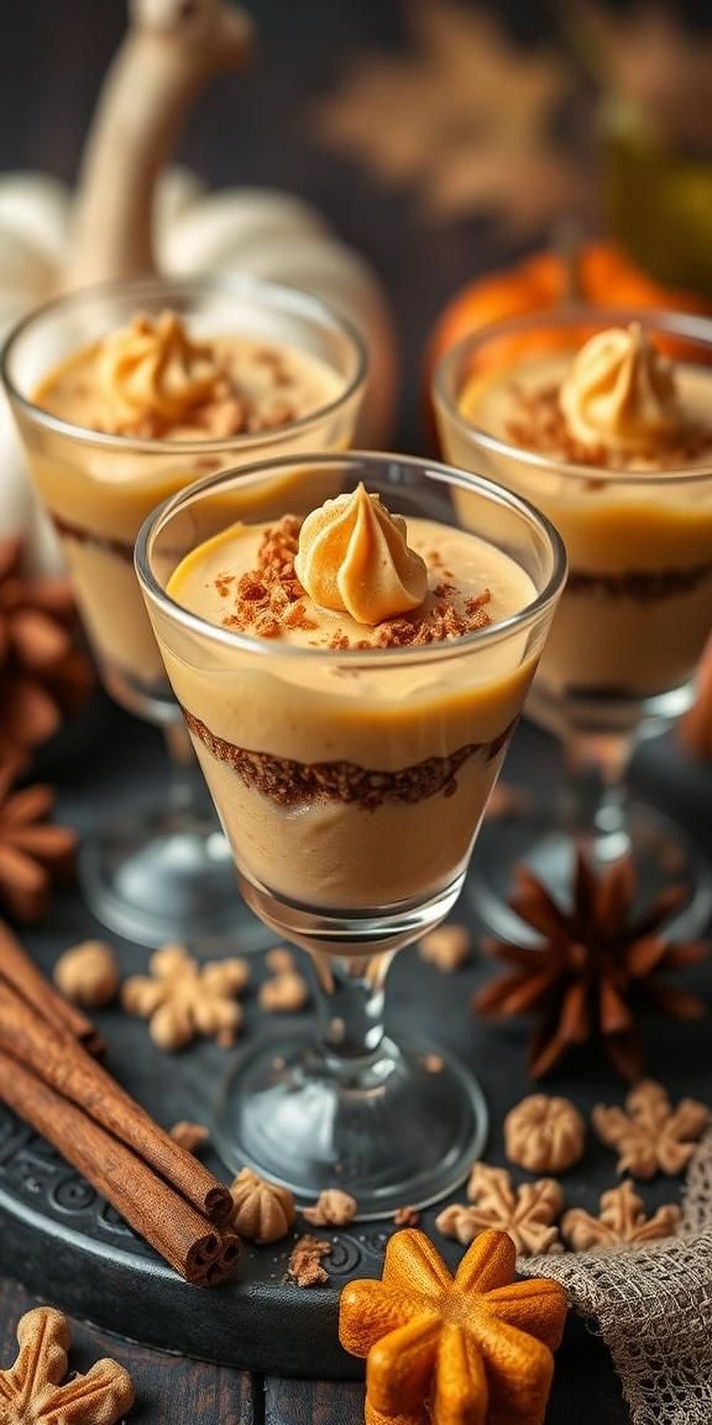 Spiced Chai Pumpkin Mousse Parfaits