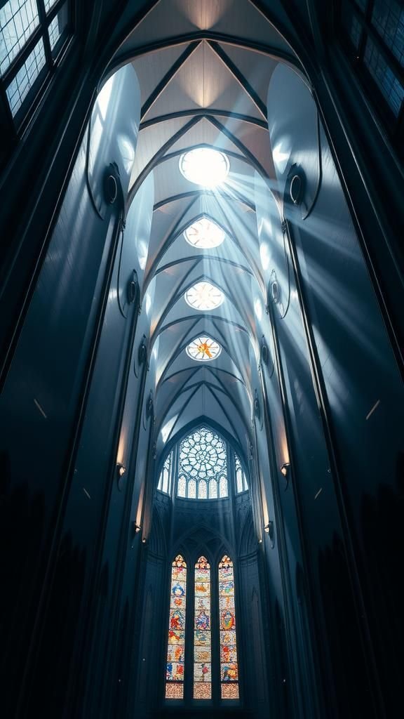 Cathedral Of Light With Prismatic Stained Glass