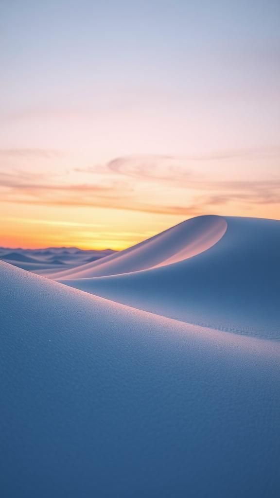 Holographic Sands And Chrome Dunes At Dawn