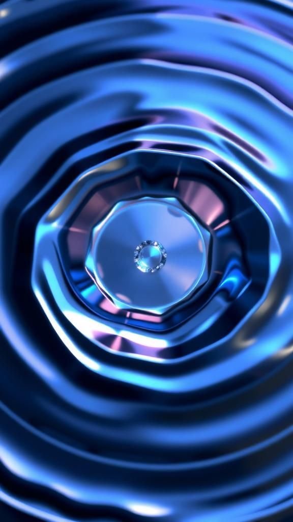 Time Ripple Portal In Liquid Iridescence