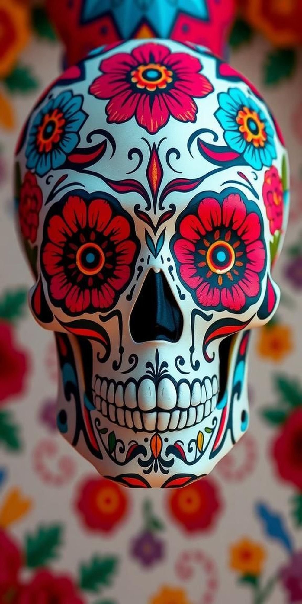 Sugar Skull Face Art For Day Of The Dead