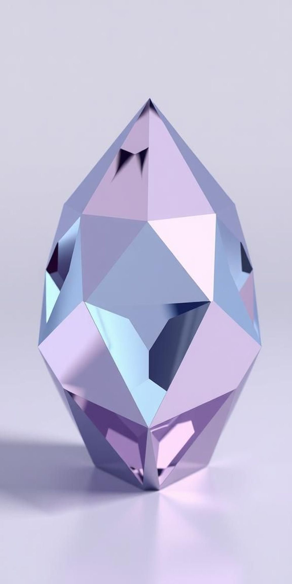 Faceted Chrome Prism With Soft Spectrum