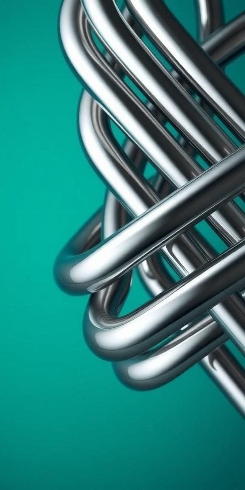 Industrial Chrome Pipes With Luminous Gradient