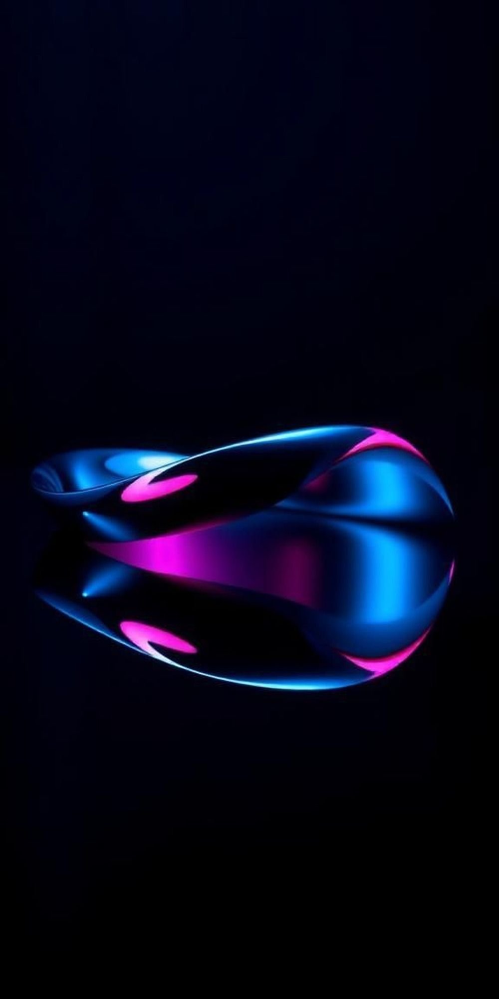 Neon Cyan To Magenta Chrome Ribbon