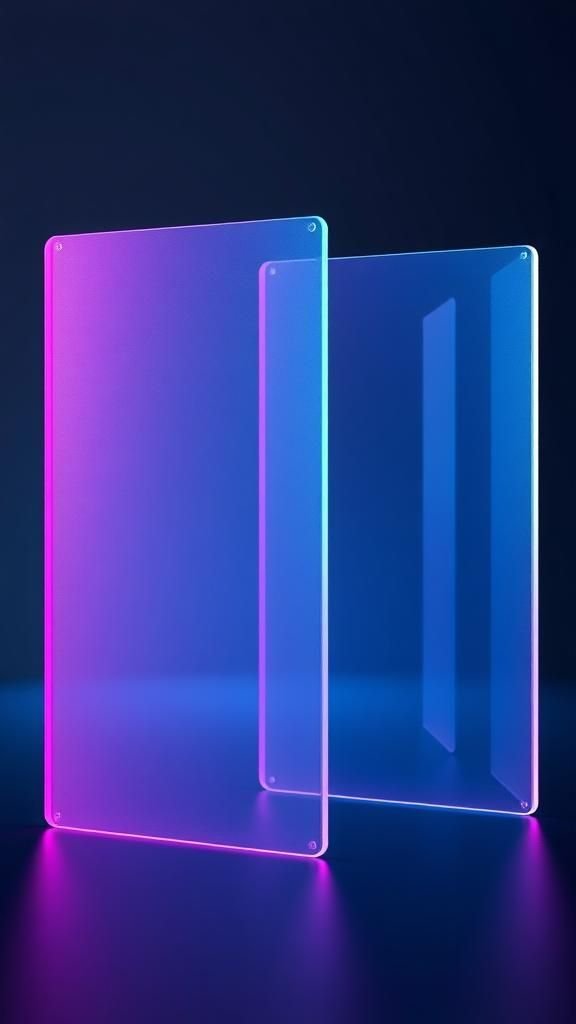 Gradient Glassmorphism Panels And Blur