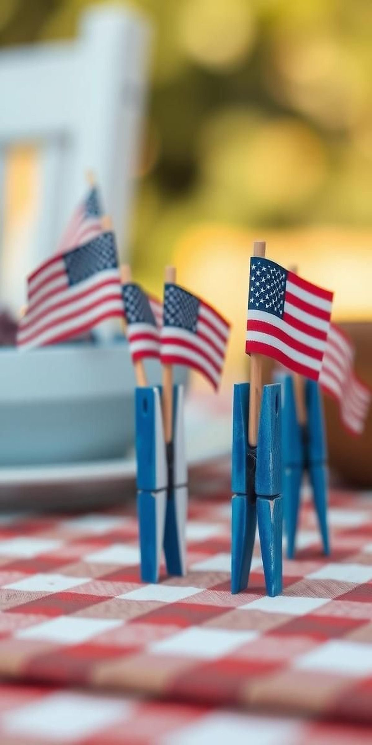 Patriotic Clothespin Flags