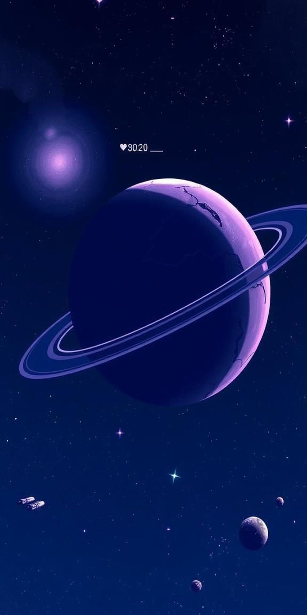 Retro Space Shooter Starfield With Boss Planet