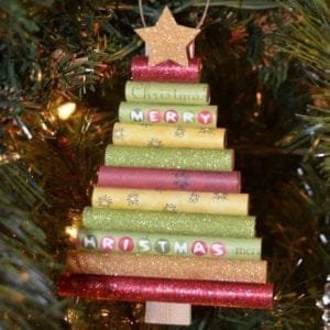 Rolled Paper Christmas Tree Ornament