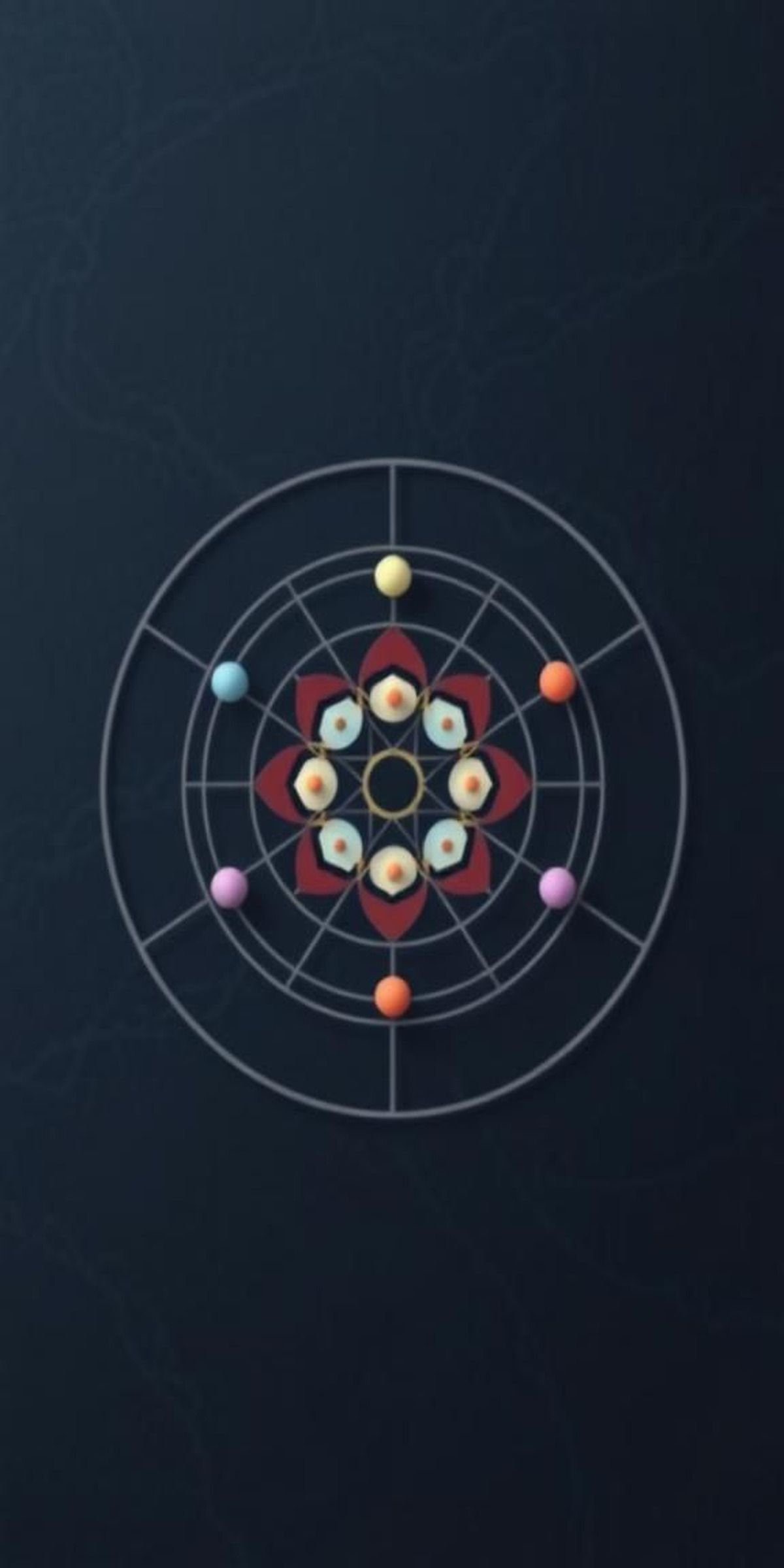 Chakra Wheel With Subtle Geometric Rings