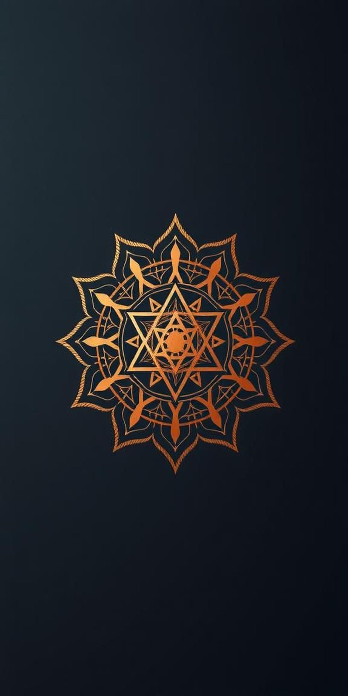 Copper Foil Sri Yantra On Matte Charcoal