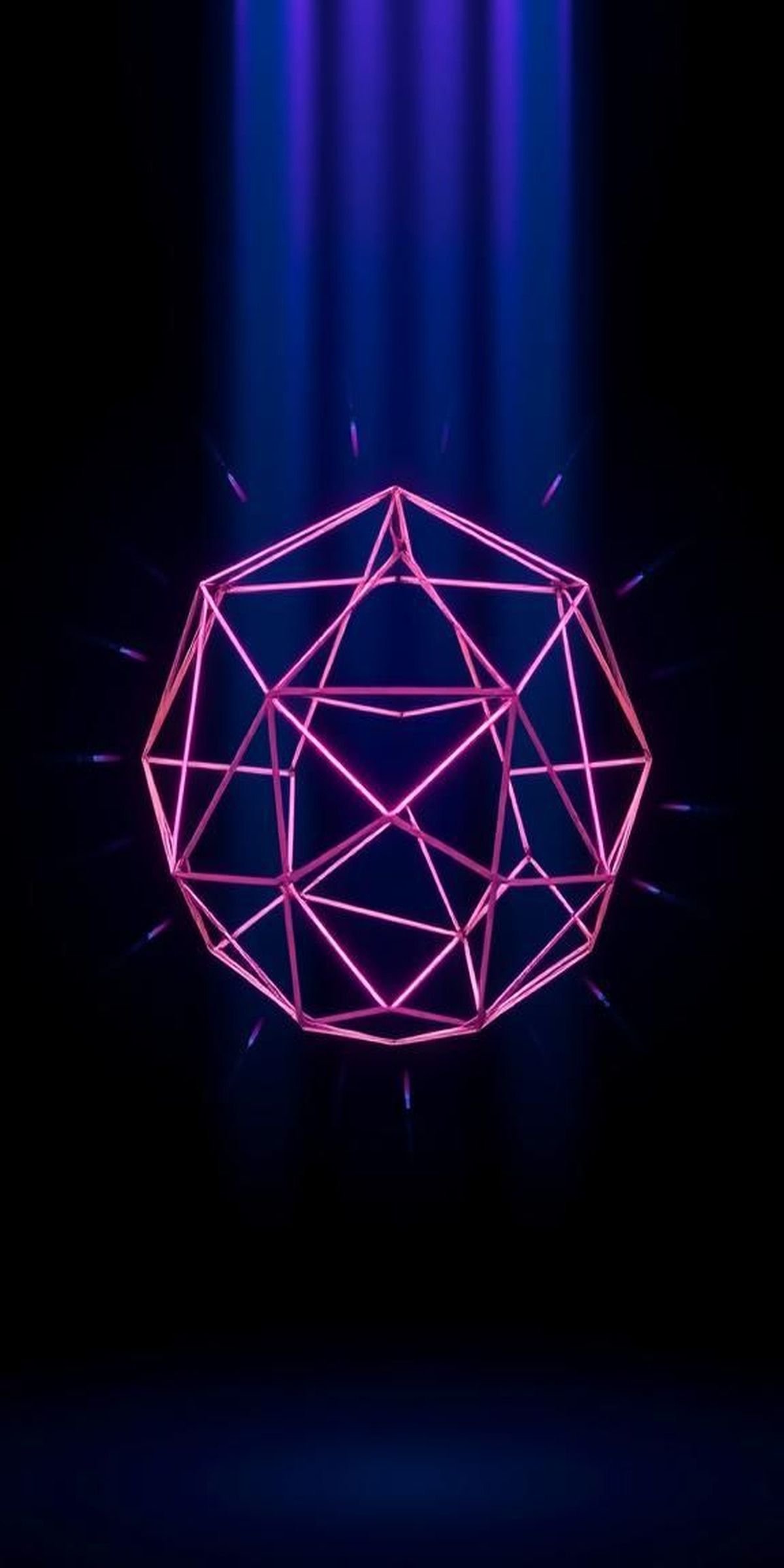 Icosahedron Starburst With Aurora Veil
