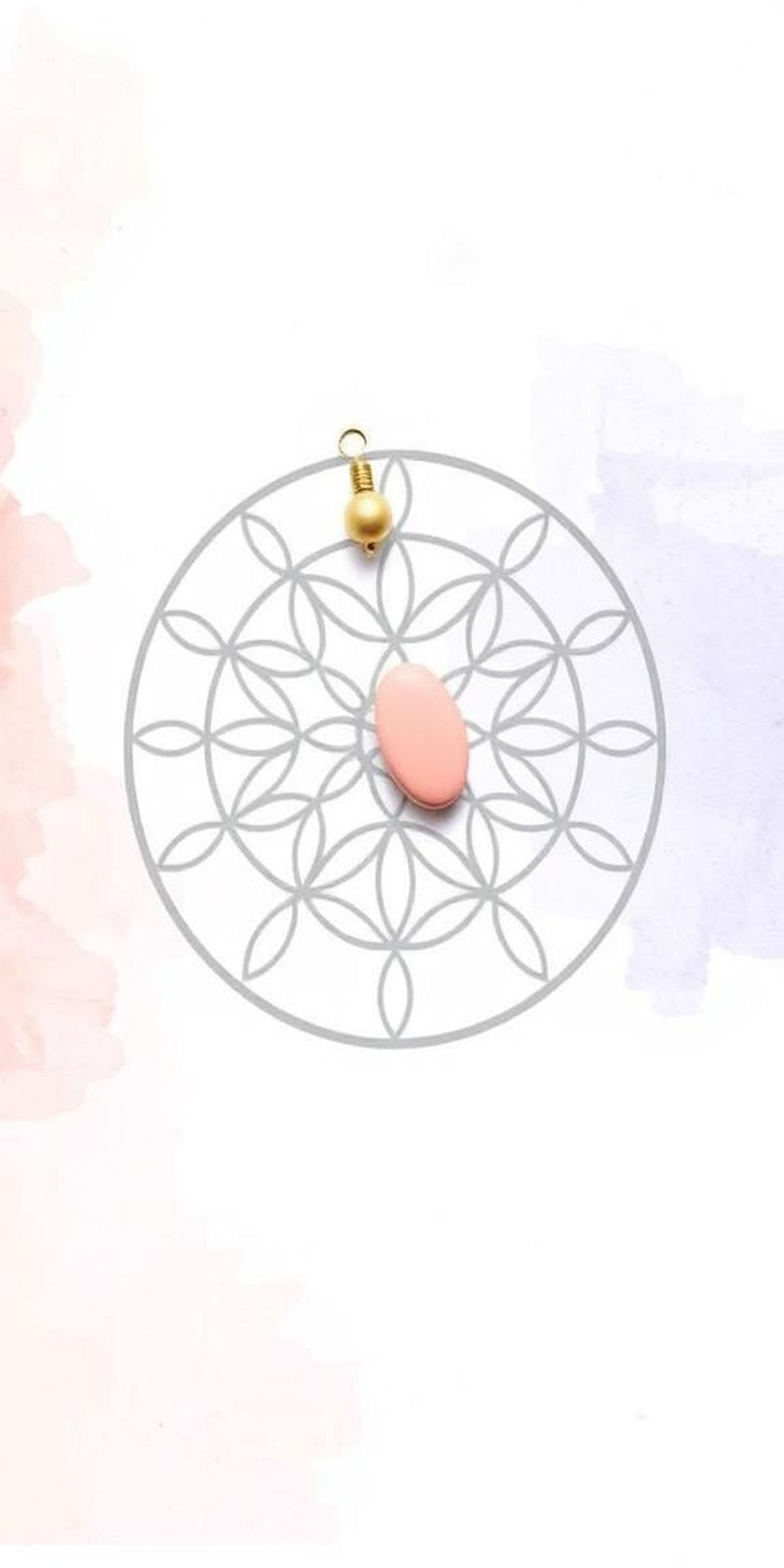 Seed Of Life Watercolor Bloom In Pastels